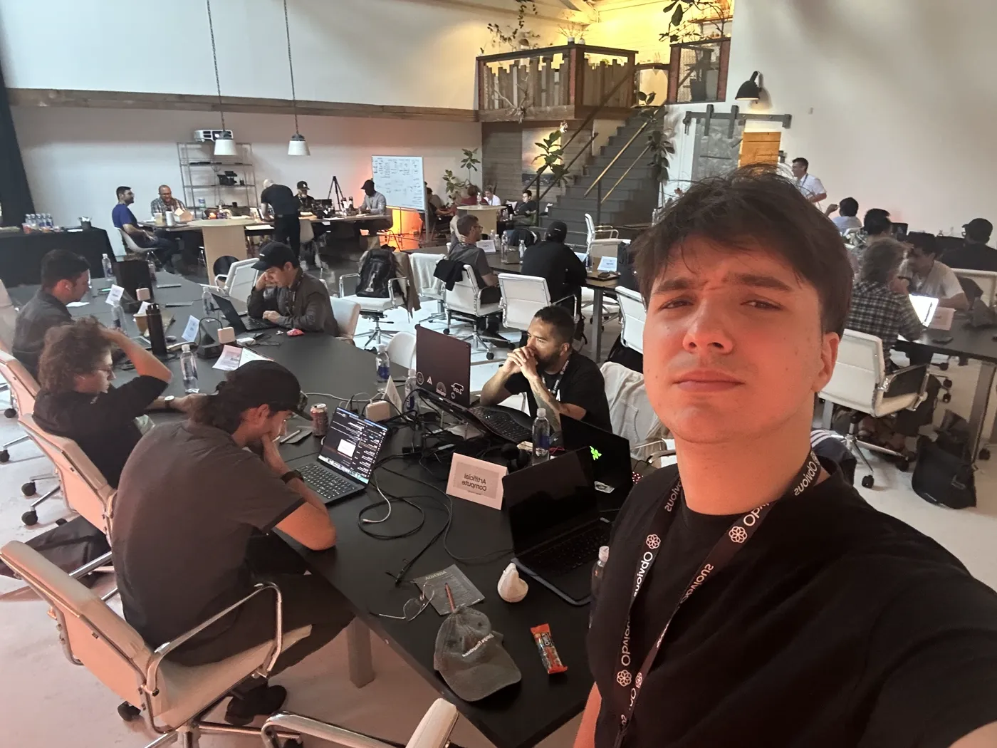 Martin Alexandru among founders at a working session in San Francisco, May 2026